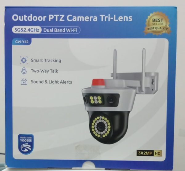 OUTDOOR PTZ CAMERA TRI-LENS